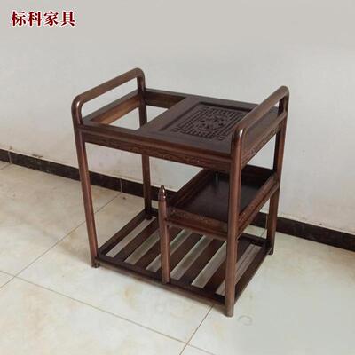 家用中式实22918木烧水茶壶台茶约吧简实木榆木一体式茶水茶柜桌