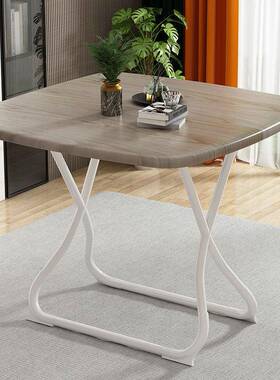 叠桌子餐家桌23593用吃饭桌省空间可折叠简易小方桌房折手提桌租