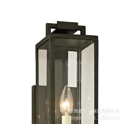 复古业风防户灯外壁工水灯全铜室外庭院门69132口外墙壁玻璃灯罩