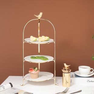 欧式 中西金餐轻奢蛋色NHHJ829陶瓷糕甜品水果盘婚庆2摄影道具点心