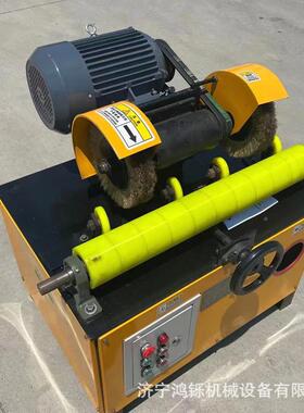 24自POL动送料圆管管除锈机双轮钢管翻新除锈机60-10m2m子除锈