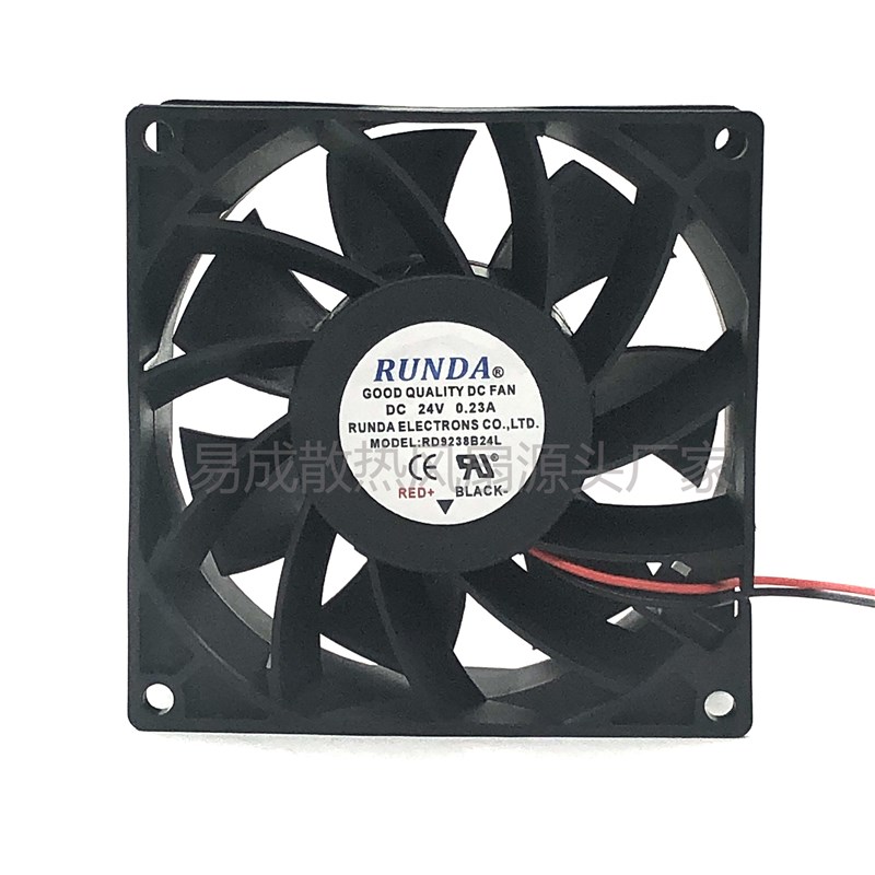 RUNDA RD9238B24L DC 24V 0.23A 9038变频器静音高速散热风扇