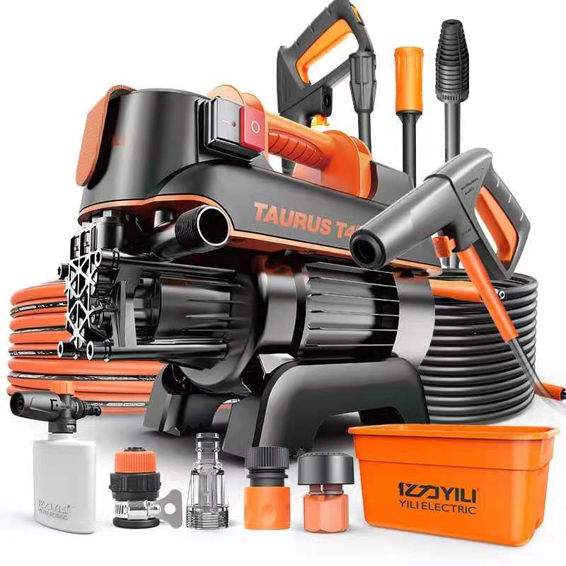 亿力1500W金牛座4420T4 PLUS手提式空调洗车机感应电机高压清洗机