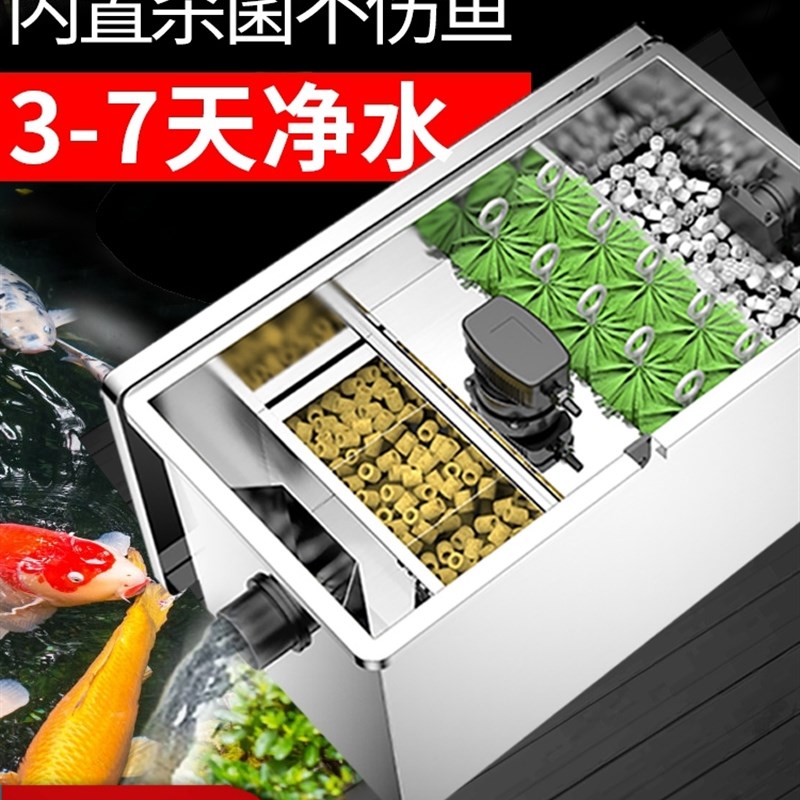 森森格池不锈钢锦鲤鱼池过滤箱水循环过滤系统过滤器CNF-400/800