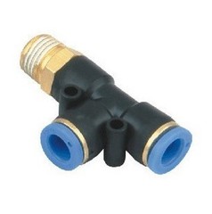 包邮T侧三通外螺纹PD气动元件快插气管快速接头100/包现货