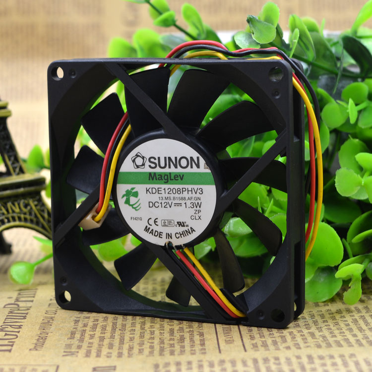 建准SUNON KDE1208PHV3 8015 12V 1.3W 8CM/厘米 投影仪静音风扇