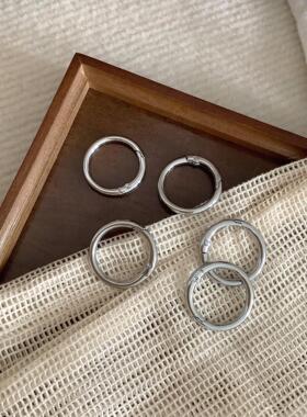 闲散人·圆环弹簧开口一寸银白色五金包包手工diy配件辅料挂扣