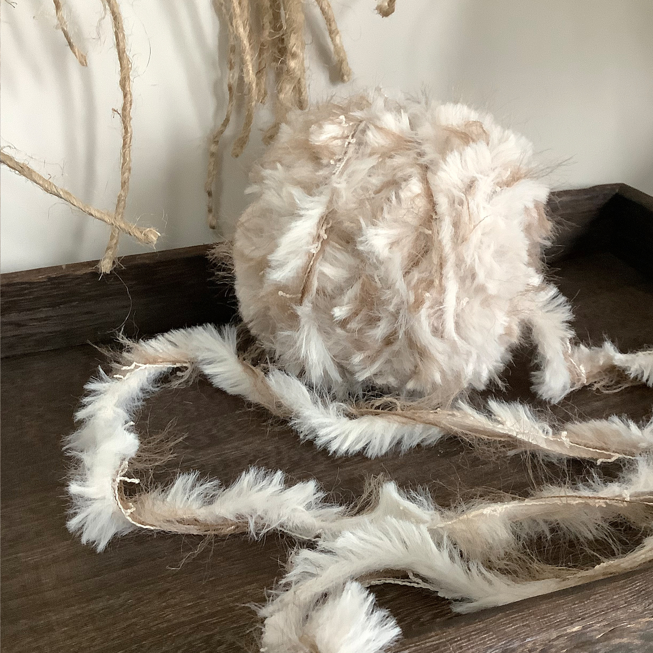 闲散人·摩卡手混线皮草线围巾帽子毛线钩织手工diy钩针编织包包