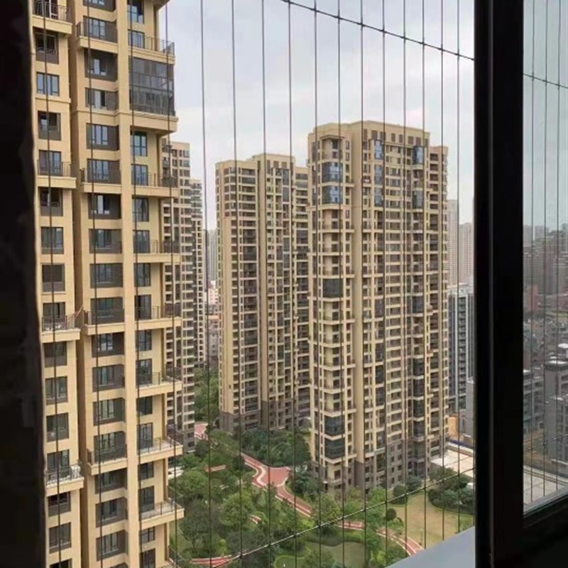 层阳台安全防护栏幼儿园楼梯防护网阳台不锈钢丝网防盗纱窗金华