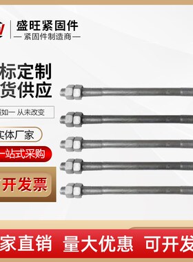 热镀锌双头螺杆套装电力横担专用M16M18*200*250*280*300*320*500