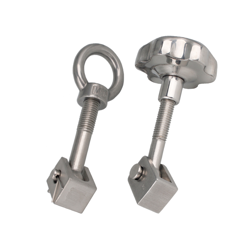 304不锈钢人孔配件吊环螺母螺栓槽钢套装梅花手柄螺帽螺丝杆锁紧