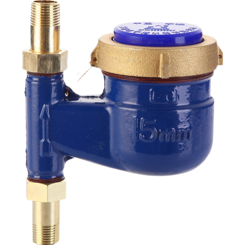 新品丝口立式水表家用上进下出自来水止回阀防空转竖立热数字水表