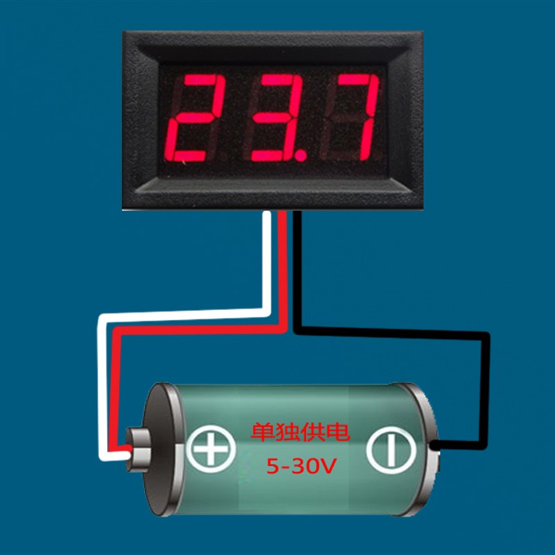 三线直流数显电压表头 数字电压表DC0V-100V 反接保护