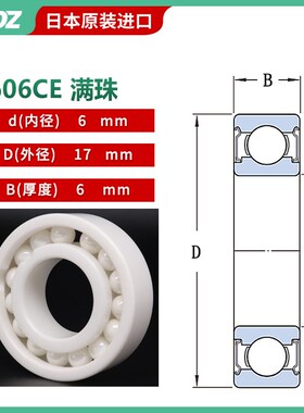 进口XUDZ氧化锆满珠全陶瓷轴承 604迷你小605 606 607 608 609 CE