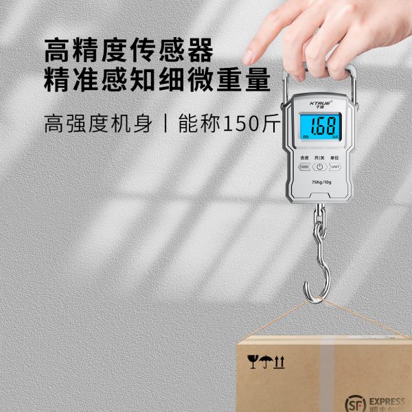 高精度手提电子秤小型快递称便携式家用钩商用口袋弹簧随身行李称