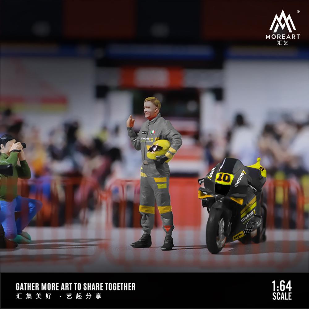 汇艺MoreArt1:64杜卡迪MOTOGP赛事10号拉花人偶套装树脂模型