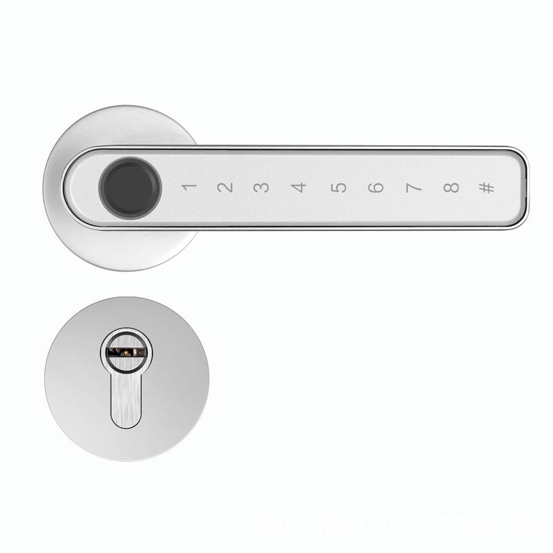 分体房门木门办公卧室执手门锁电子密码房门智能锁家用室内指纹锁