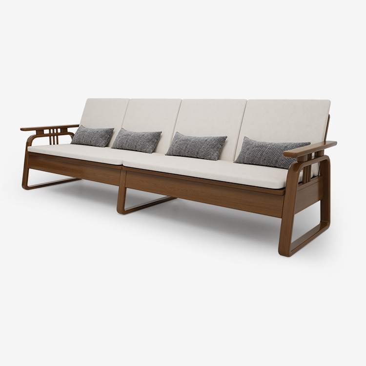 志光北欧实木储物沙发新中式客厅中小户型豪华白蜡木冬夏两用布沙