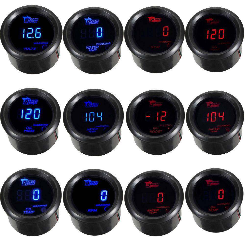 52mm汽车检测数字显示仪表水温表油温表油压表增压表测速仪