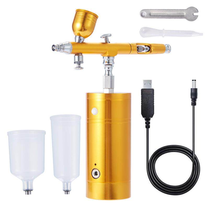 模型电动喷笔颜料绘画纹身上色气泵喷笔套装小型喷枪便携式喷漆