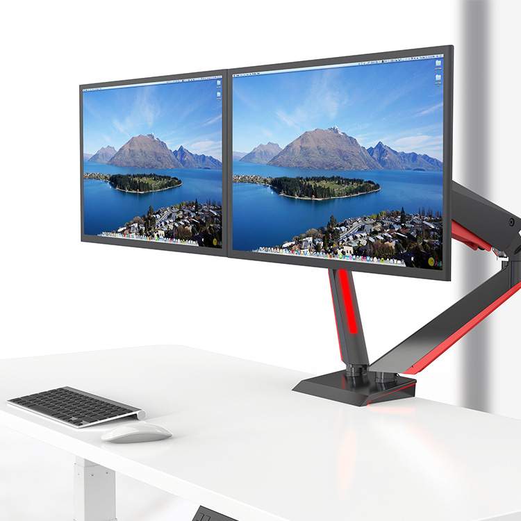 Joyworker单双屏免打孔显示器支架黑红GE22/GE44/GE51/GE52 3