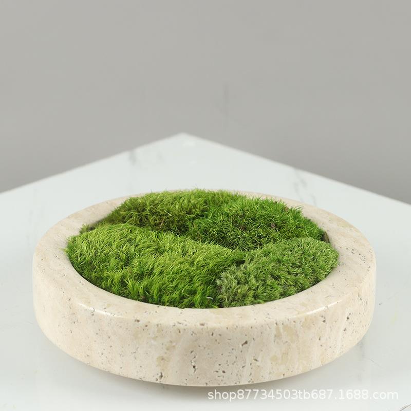 中式现代简约轻奢永生苔藓真苔藓干花绿植花艺盆景洽谈桌餐桌摆件