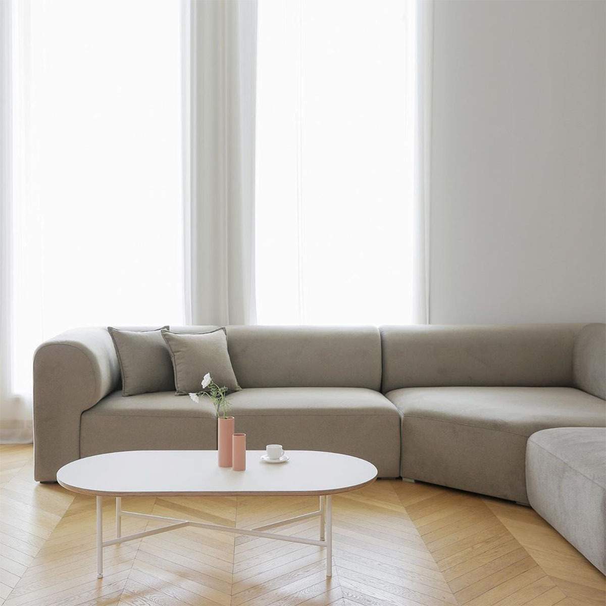 北欧复古客厅布艺沙发 极简灰色方块创意设计款 简约现代拼接组合