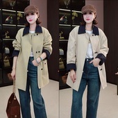 莱赛尔棉复古撞色中长款 卡姆登风衣 风衣M26006 辰大嗓严选