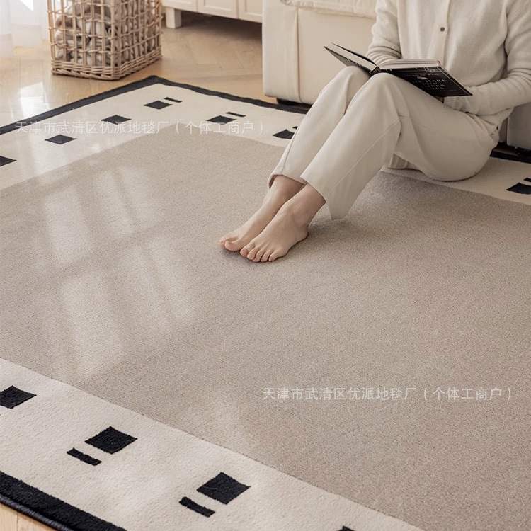 现代简约丙纶混纺防猫爪地毯客厅轻奢高级感沙发茶几垫卧室床前毯