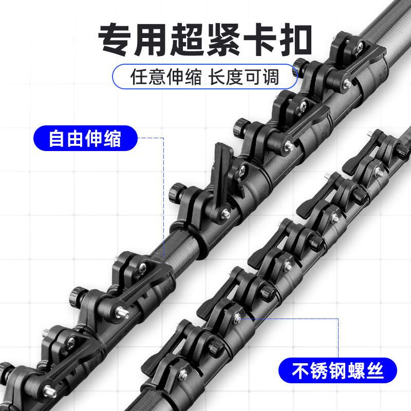 4-18米光伏板广告招牌清洗工具通水擦玻璃碳素伸缩杆加长门头外墙
