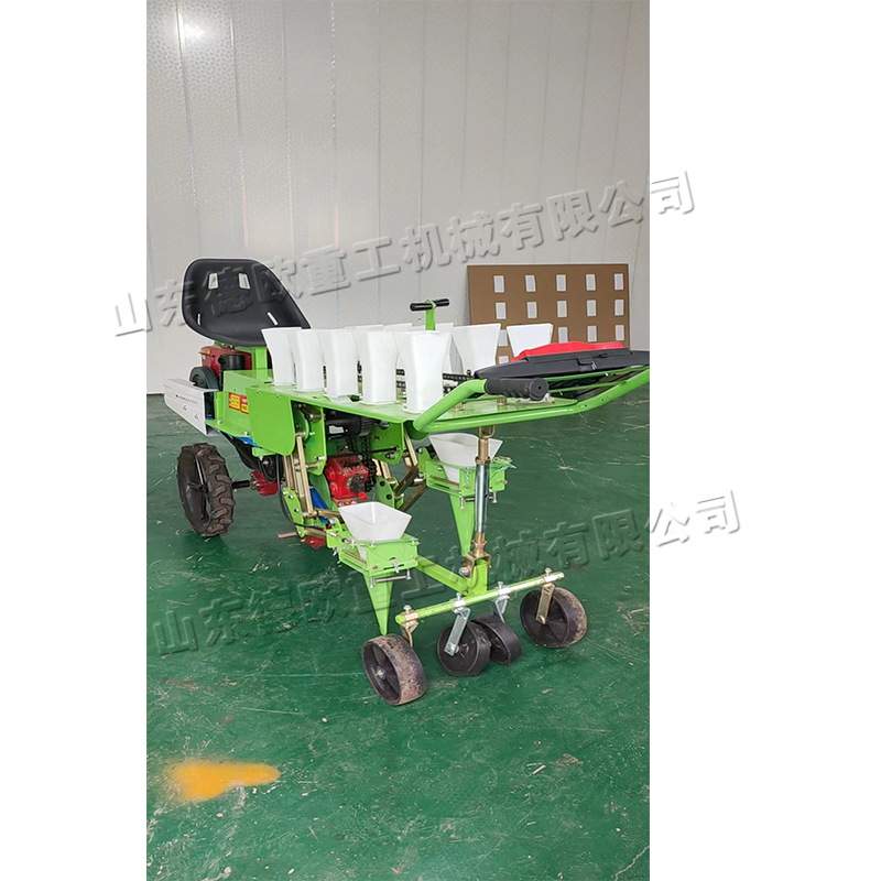两行蔬菜移栽机 170汽油机动力蔬菜苗栽种机 小型手推式移苗机