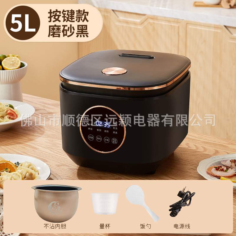 电饭锅智能煮饭煲方煲电脑面贴出口外贸5L家用饭煲多功能