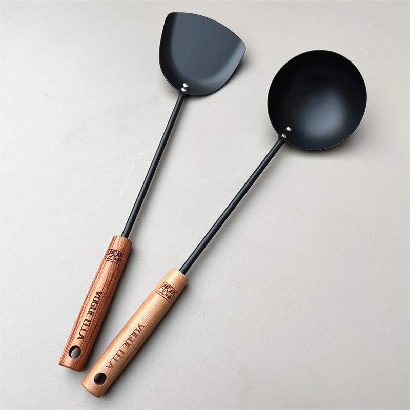 61K3VE极铁花梨木锅铲长柄炒菜铁铲汤勺长铲家用铲子实木手柄炒勺