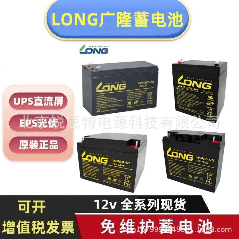 LONG广隆蓄电池WP9-12SHR WP1236W WP7-12(28W) 12v65ahUPS直流屏