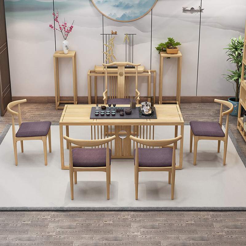 现代中式禅意实木茶桌创意家用客厅接待会客功夫泡茶桌仿古茶台桌