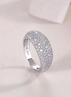 欧美轻奢满钻戒子女不掉色精工