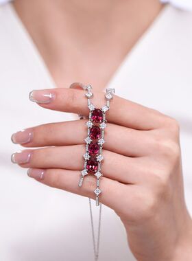 直播源头新款椭圆mm培育红宝石