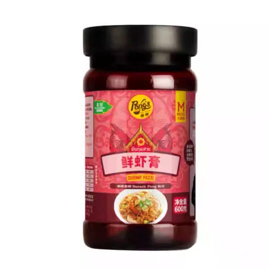 包邮 泰菜美食庞师鲜虾膏 一级虾头油膏600g 虾膏炒饭 虾粥配料