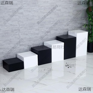 木质烤漆展台方形橱窗展示台工艺品陈列柜展厅柜底座