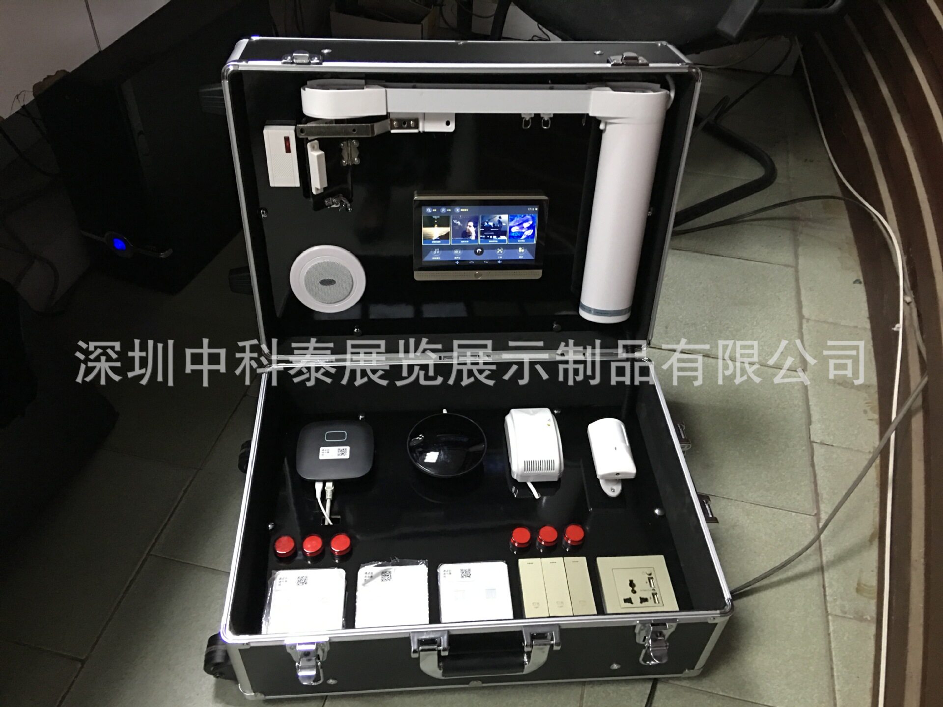 智能产品演示箱车载安防楼宇各种智能设备演示箱