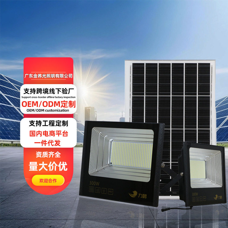 太阳能投光灯家用户外太阳能灯庭院灯室内室外led投光灯照明路灯