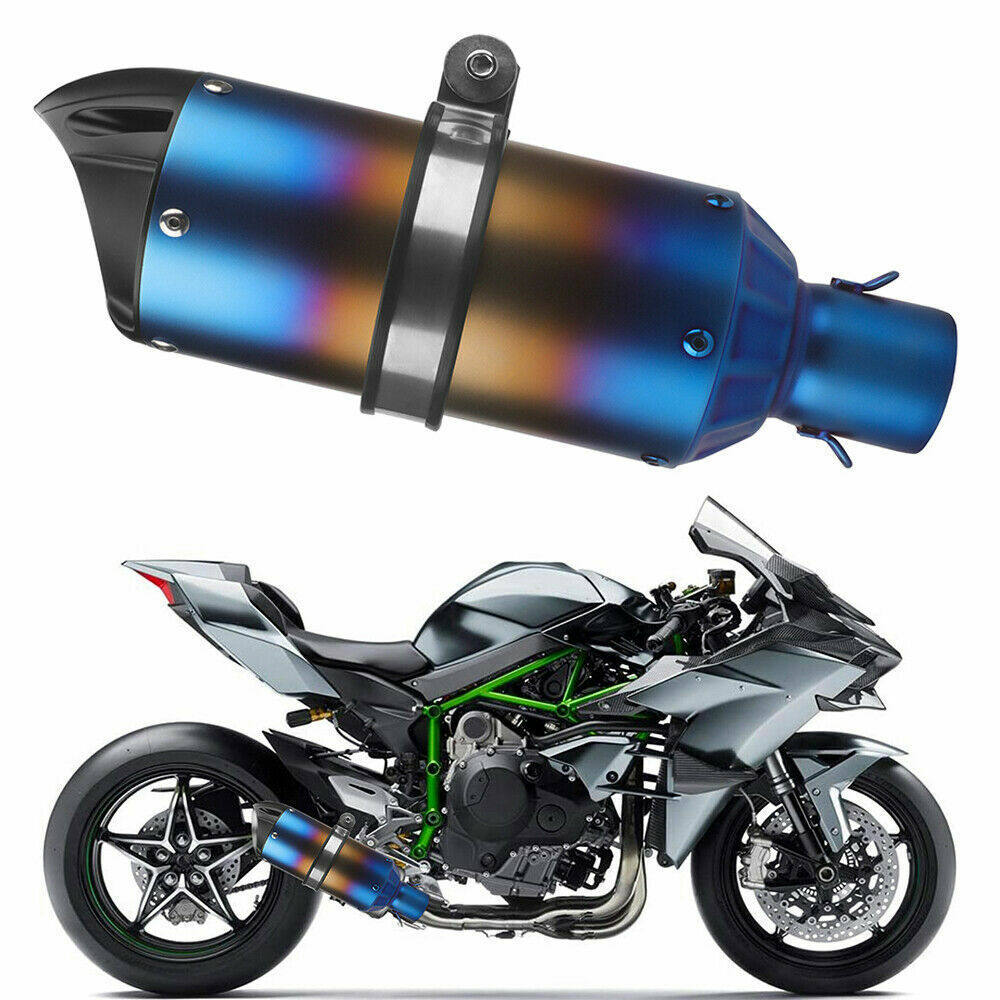 改装排气管SC蓝色炸街ZX6R NINJA400 弯梁车踏板车摩托车排气管