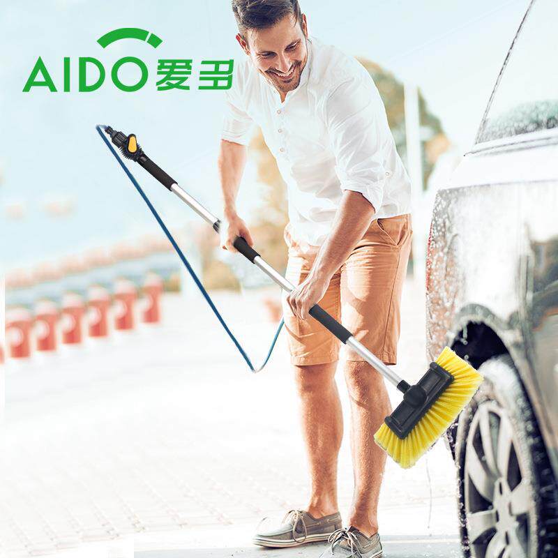 五面刷毛大车洗车刷 通水刷 可拆卸洗车工具跨境 爱多洗车清洁刷