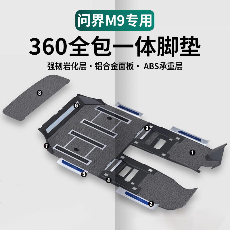 问界M9航空铝合金地板改装