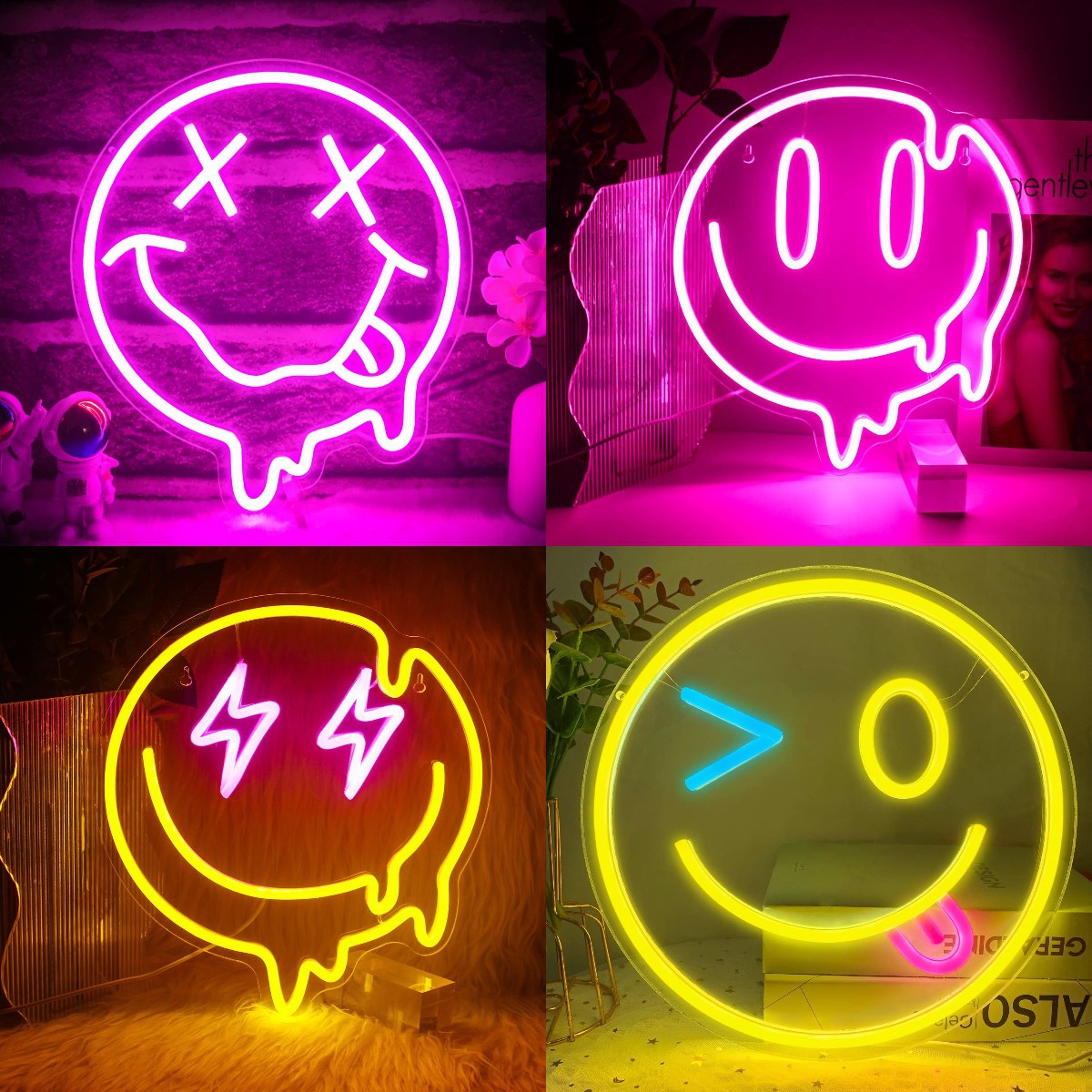 LED霓虹笑脸室内外墙壁灯