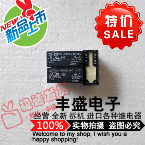 现货894-2CH2-F-C 进口松川功放继电器894-2CH2-F-C-12VDC 12A
