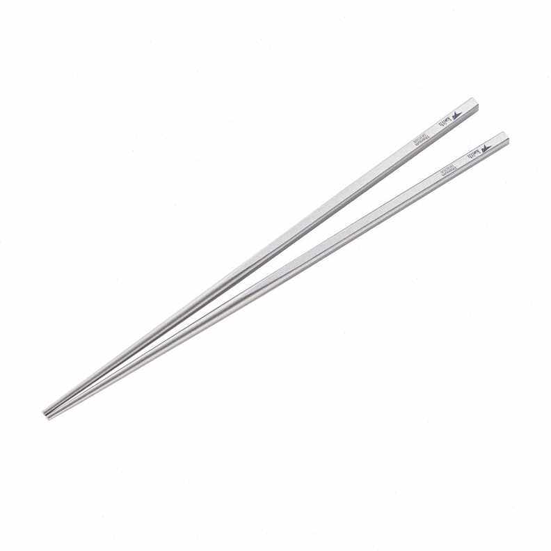 keith铠斯ti5637钛筷子纯钛实心方形筷防滑户外便携餐具23cm长筷