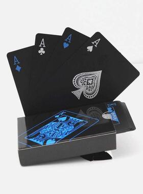 Quality Plastic PVC Poker Waterproof Black Playing Cards Cre