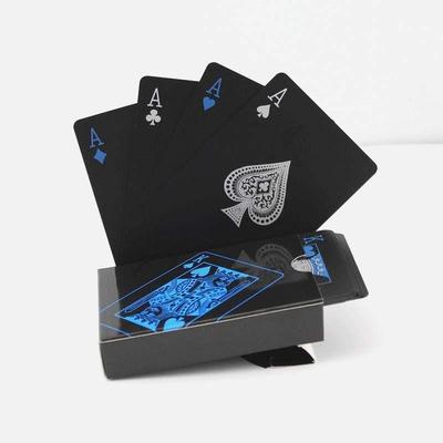 Quality Plastic PVC Poker Waterproof Black Playing Cards Cre