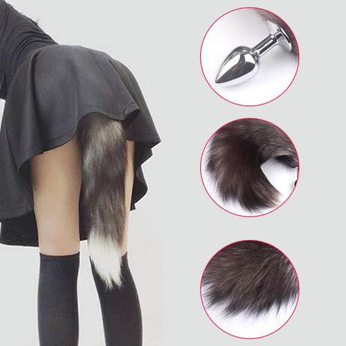Fox Tail Anal Plug Butt Plug Metal Adult Products Anal Sex